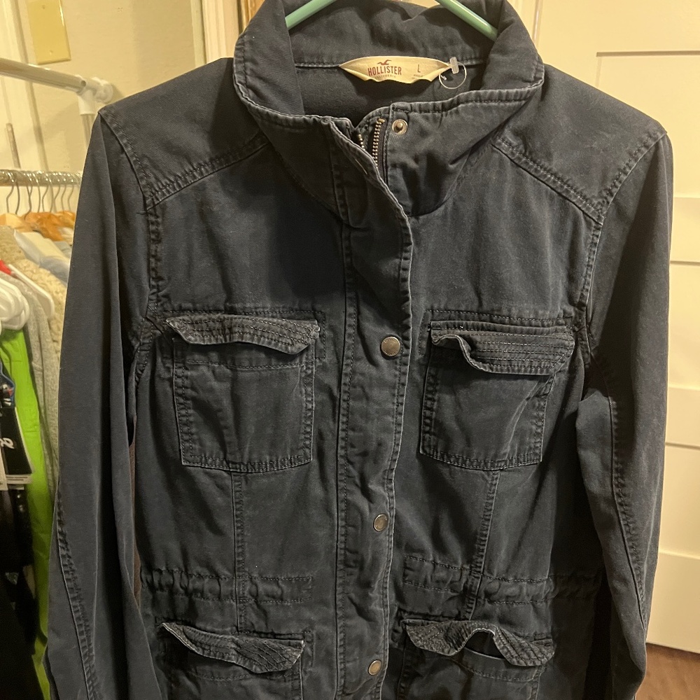 Hollister Navy Blue Utility Jacket